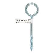 HOMEPAGE 02-3463-265 Lag Screw Eye Bolt 0.375 x 6 in., 10PK HO152773